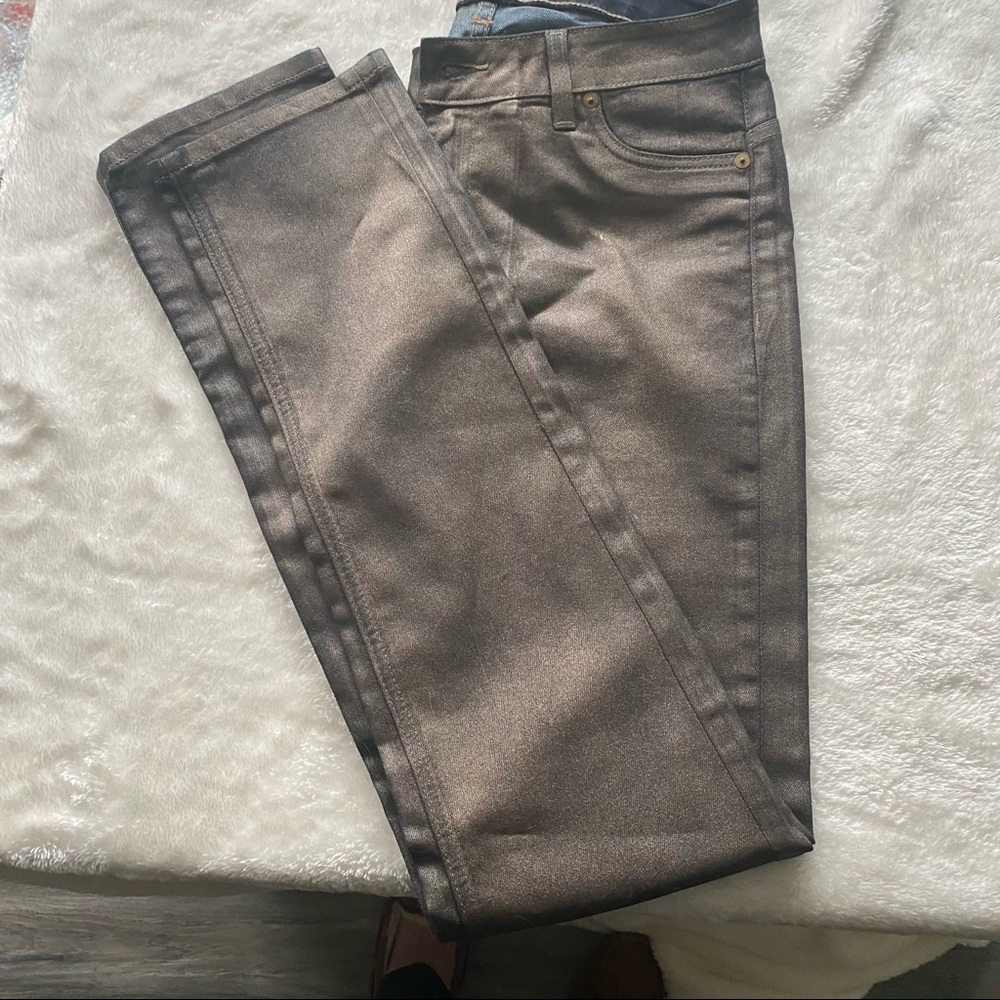 Christopher Blue Gray Coated Jeans Size 6